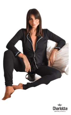 Pijama longo Black - Black - comprar online