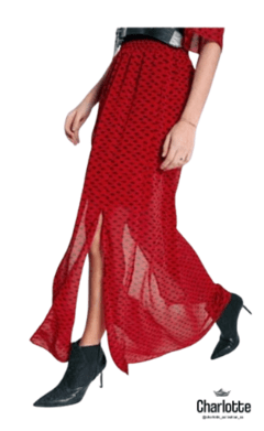Vestido vermelho Botoes - Villa12 - comprar online