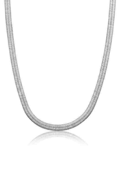 Choker Fita 4mm 30cm + 10 Banhada em Rodio Branco