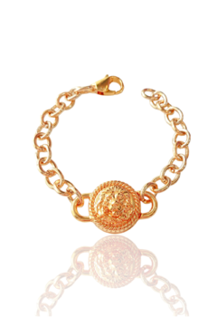 Pulseira Leão Banhada em Ouro 18k