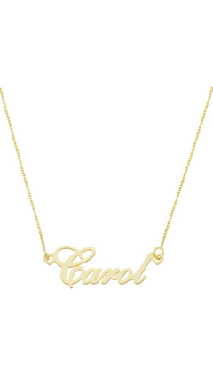 Colar Personalizado Manuscrito Banhado em Ouro 18k