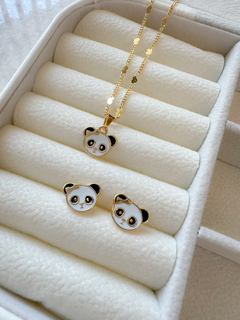 Colar Panda Infantil Banhado em Ouro 18k