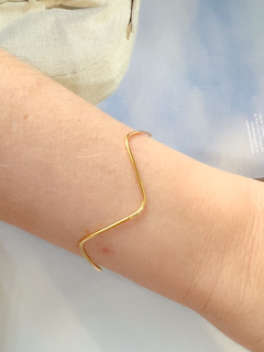 Bracelete Zig Zag Banhada em Ouro 18k - comprar online