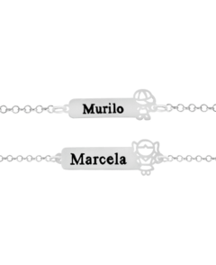 Pulseira Infantil Personalizada em Prata 925