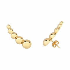 Brinco Ear Cuff Esferas Banhado em Ouro 18k - comprar online