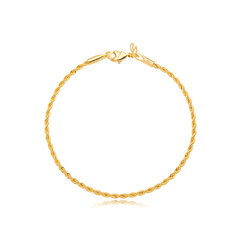 Pulseira Cordão Baiano 18+5 cm Banhada em Ouro 18k - comprar online