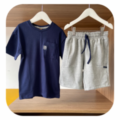 Conjunto camiseta comfy marinho