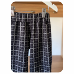 Calça xadrez preta - comprar online