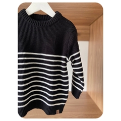 Tricot preto listrado - comprar online