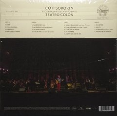 Vinilo Lp Coti Sorokin Y Los Brillantes En El Teatro Colón - comprar online