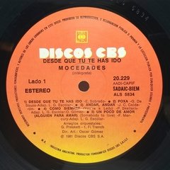 Vinilo Lp - Mocedades - Desde Que Te Has Ido 1981 Argentina - BAYIYO RECORDS