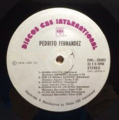 Vinilo Pedrito Fernandez Lp Mexico 1979 - tienda online