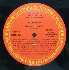 Vinilo Lp Amanda Miguel - El Sonido 1982 Argentina - BAYIYO RECORDS