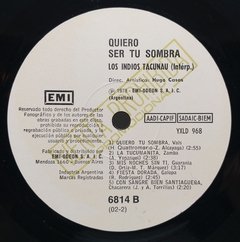 Vinilo Lp Los Indios Tacunau - Quiero Ser Tu Sombra 1978 Arg - BAYIYO RECORDS