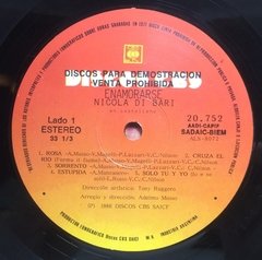 Vinilo Lp - Nicola Di Bari - Enamorarse 1986 Argentina - BAYIYO RECORDS