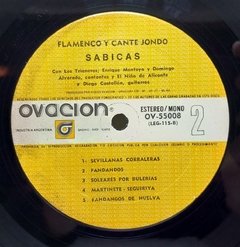 Vinilo Lp - Sabicas - Flamenco Y Cante Jondo - Argentina - tienda online