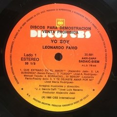 Vinilo Lp - Leonardo Favio - Yo Soy 1985 Argentina - BAYIYO RECORDS