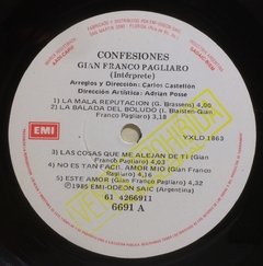 Imagen de Vinilo Lp - Gian Franco Pagliaro - Confesiones 1985 Arg