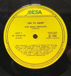 Vinilo Lp - Jose Maria Napoleon - Sin Tu Amor 1980 Argentina - tienda online