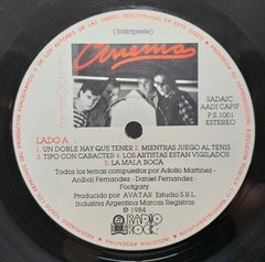Vinilo Lp - Cinema - El Doble 1984 Argentina - BAYIYO RECORDS
