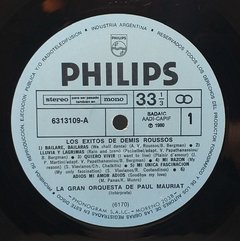 Vinilo Lp - Paul Mauriat - Los Exitos De Demis Roussos 1980 - BAYIYO RECORDS