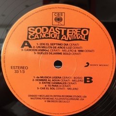 Vinilo Lp - Soda Stereo - Cancion Animal en internet