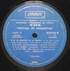 Vinilo Maxi-simple 45 Rpm Festival De Orquestas 1982 (200) - tienda online