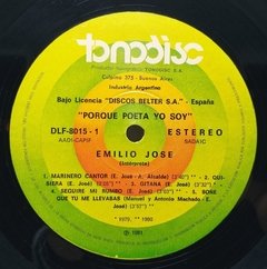 Vinilo Lp - Emilio Jose - Porque Poeta Soy 1981 Argentina - comprar online