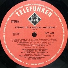 Vinilo Tesoro De Famosas Melodias Vol. 1 Lp - tienda online