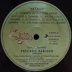 Vinilo Lp - Pescado Rabioso - Artaud - Nuevo Cerrado - BAYIYO RECORDS