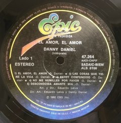 Vinilo Lp - Danny Daniel - El Amor, El Amor 1982 Argentina - BAYIYO RECORDS