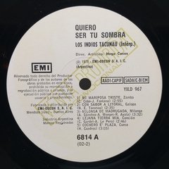 Vinilo Lp Los Indios Tacunau - Quiero Ser Tu Sombra 1978 Arg en internet