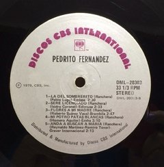 Vinilo Pedrito Fernandez Lp Mexico 1979 - BAYIYO RECORDS
