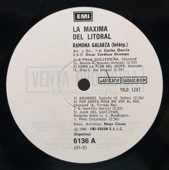 Vinilo Lp - Ramona Galarza - La Maxima Del Litoral 1980 Arg - BAYIYO RECORDS