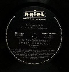 Vinilo Lyrio Panicali Y Su Orquesta Una Cancion Para Ti Lp - tienda online