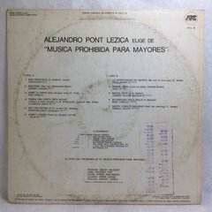 Vinilo Alejandro Pont Lezica Musica Prohibida Para Mayores - comprar online