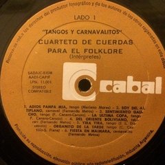 Cuarteto De Cuerdas Para El Carnavalito Tangos Y Carnavalito - BAYIYO RECORDS