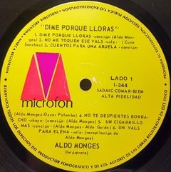 Vinilo Lp - Aldo Monges - Dime Porque Lloras - Argentina - BAYIYO RECORDS