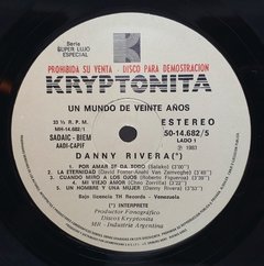 Vinilo Lp - Danny Rivera - Un Mundo De Veinte Años 1983 Arg - BAYIYO RECORDS