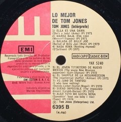 Vinilo Lp Tom Jones Lo Mejor De Tom Jones D 1977 Argentina - tienda online