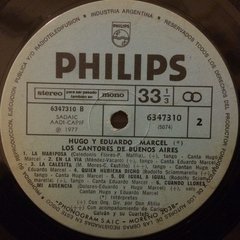 Vinilo Hugo Y Eduardo Marcel Los Cantores De Buenos Aires Lp - BAYIYO RECORDS