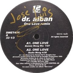 Vinilo Maxi - Dr Alban - One Love Remix 1992 Suecia
