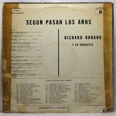 Vinilo Richard Bonano Y Su Orquesta Segun Pasan Los Años - comprar online