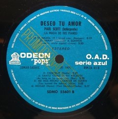 Vinilo Lp - Paul Scott - Deseo Tu Amor 1971 Argentina - tienda online