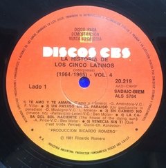 Vinilo Los Cinco Latinos - La Historia De Los Cinco Latinos - BAYIYO RECORDS