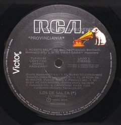 Vinilo Lp - Los De Salta - Provinciania 1985 Argentina - BAYIYO RECORDS