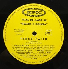 Lp Percy Faith Y Su Orquesta Tema De Amor De Romeo Y Julieta - tienda online