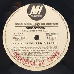 Vinilo Lp - Ennio Riva - Exitos Saxo Vol. 2 1976 Argentina - BAYIYO RECORDS