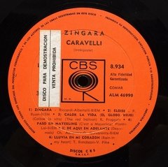 Vinilo Caravelli Zingara Lp Argentina 1969 - BAYIYO RECORDS
