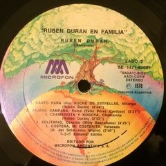 Vinilo Ruben Duran En Familia Lp Argentina 1978 - BAYIYO RECORDS